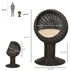 Elevated woven egg chair cat bed, view 6