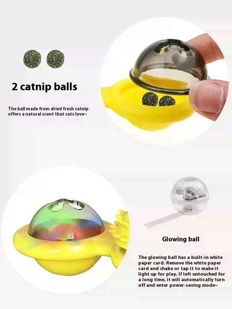 Interactive windmill cat toy with LED ball, view 7