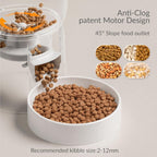 Anti-clog 45 degree food outlet