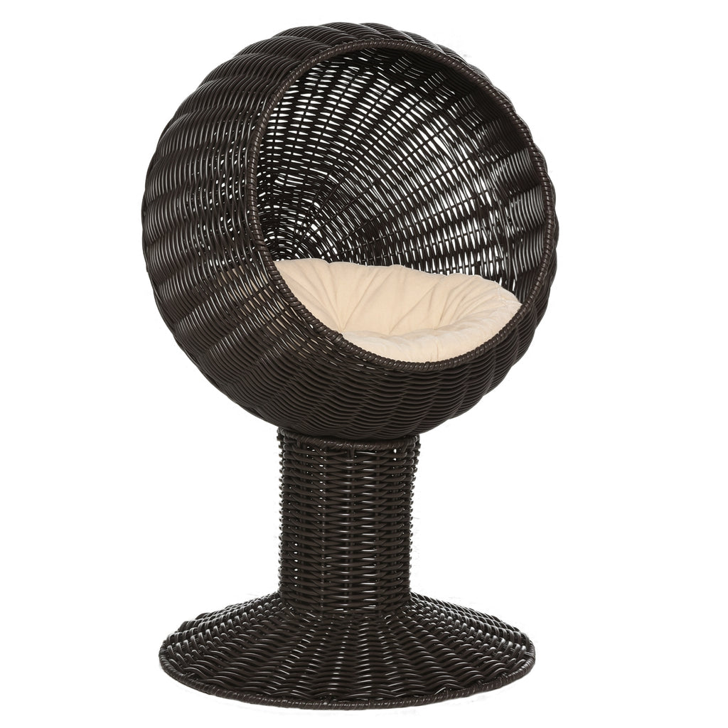 Elevated woven egg chair cat bed, view 9