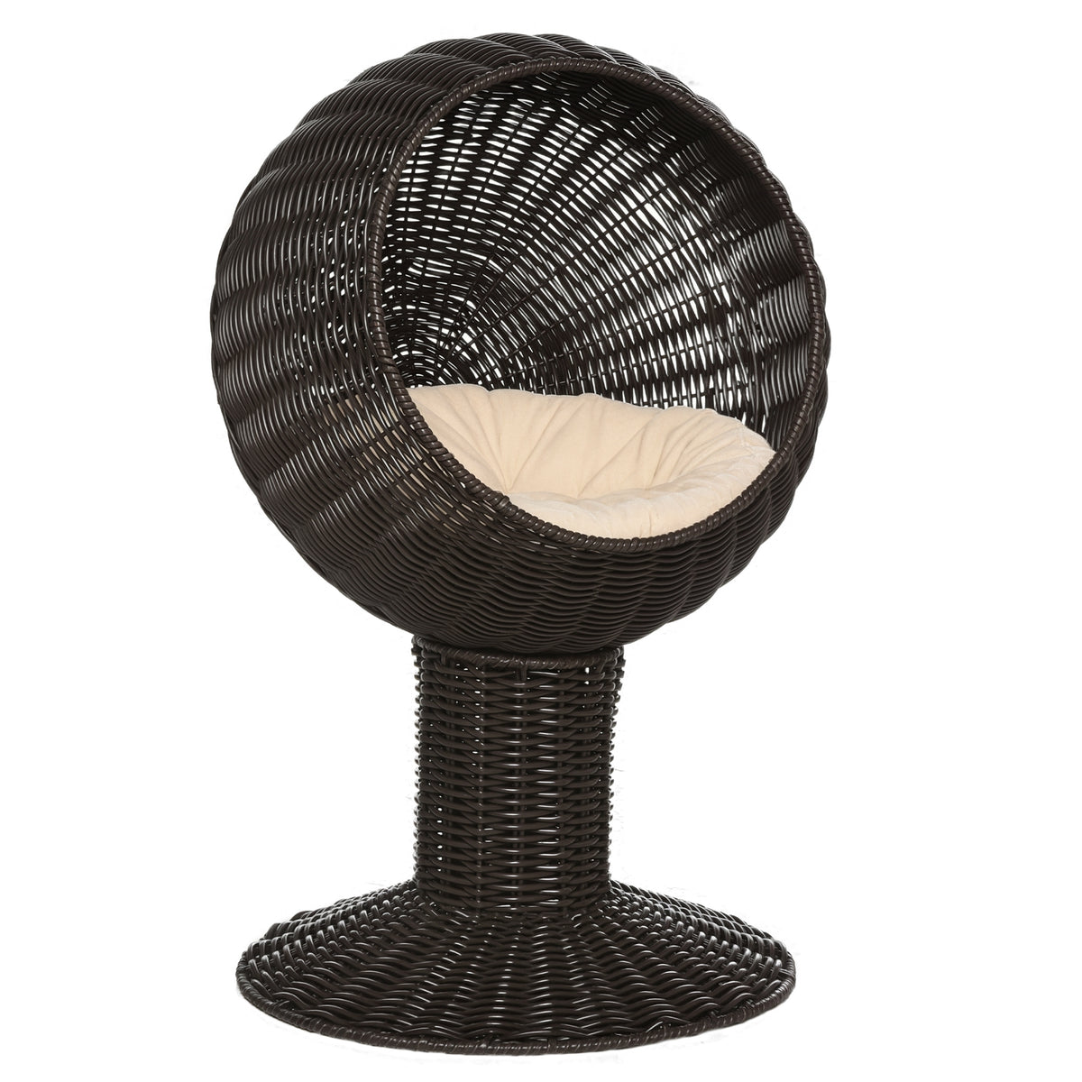 Elevated woven egg chair cat bed, view 9