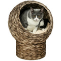 Handwoven elevated cat basket bed, view 9