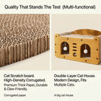 2-tier cardboard cat scratcher house, view 4
