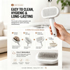 Self-cleaning slicker brush