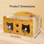 2-tier cardboard cat scratcher house, view 3