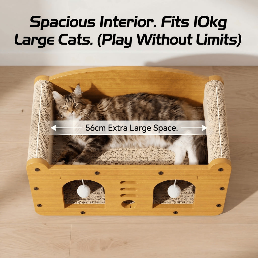 2-tier cardboard cat scratcher house, view 8