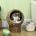 Handwoven elevated cat basket bed, view 6