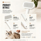 Self-cleaning slicker brush for cats, view 3