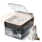 Cordless stainless steel cat water fountain