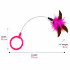 Wearable feather collar cat toy, view 6