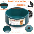 Heated pet water bowl, view 9