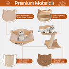 Plywood, faux linen, sisal and non-slip carpet materials