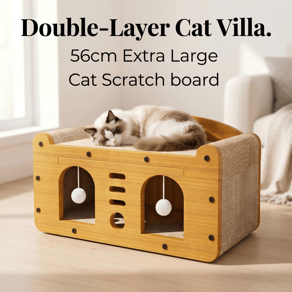 2-tier cardboard cat scratcher house, view 5