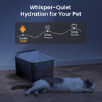 Cordless stainless steel cat water fountain, view 8