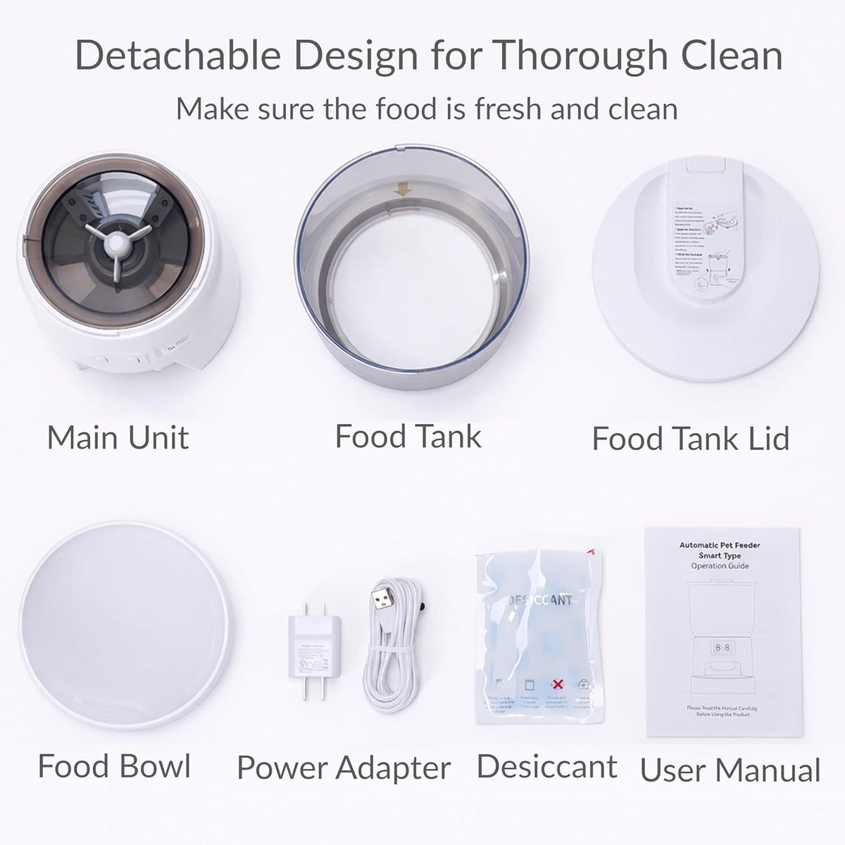 Detachable parts for easy cleaning