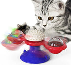 Interactive windmill cat toy with LED ball, view 4