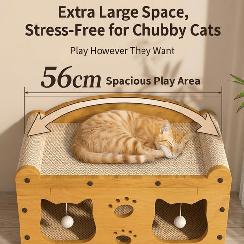 2-tier cardboard cat scratcher house, view 2