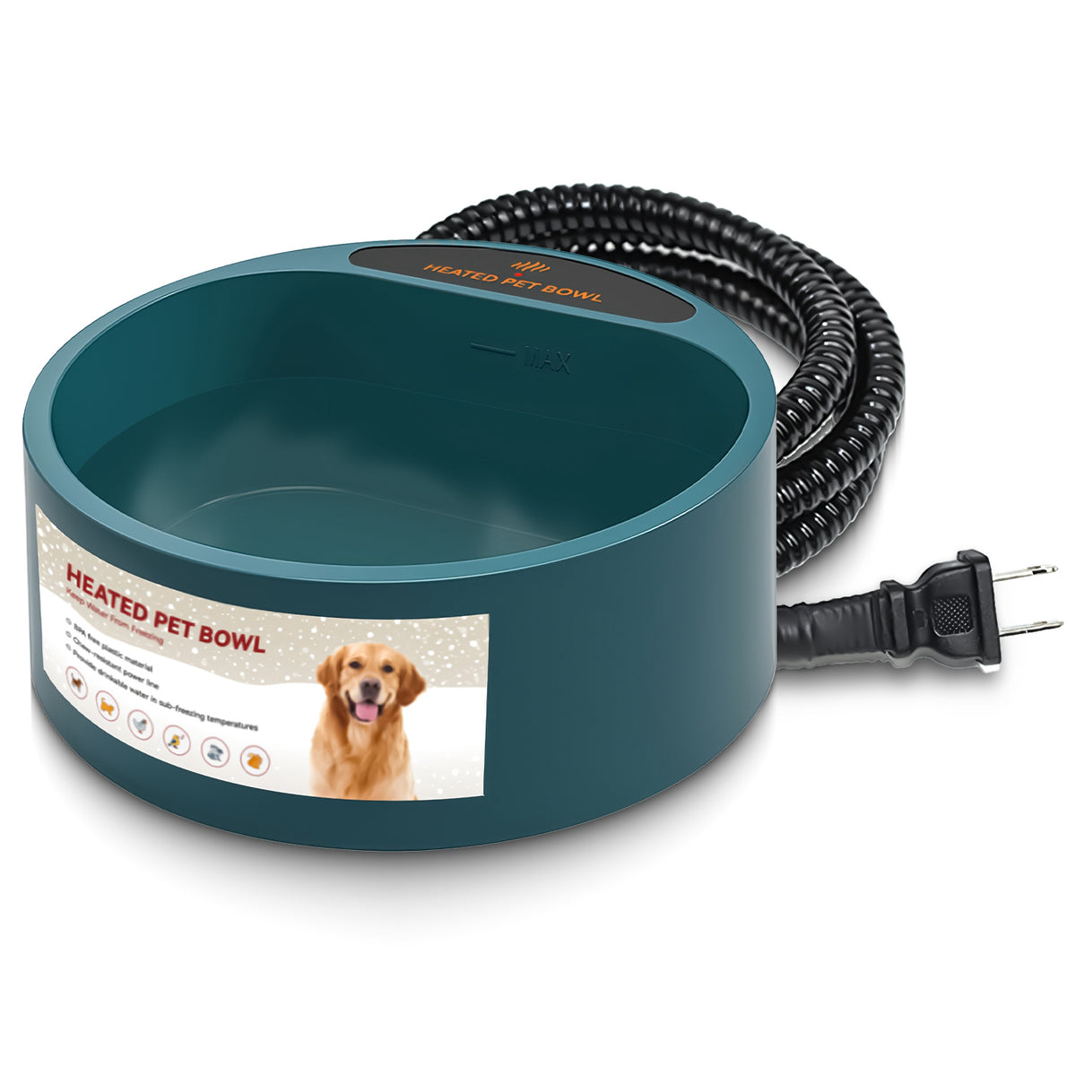 Heated pet water bowl, view 11