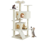 Multi-level cat tree tower, beige